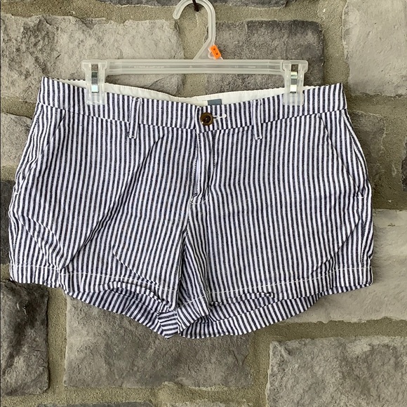 Blue and white striped shorts - Picture 1 of 3